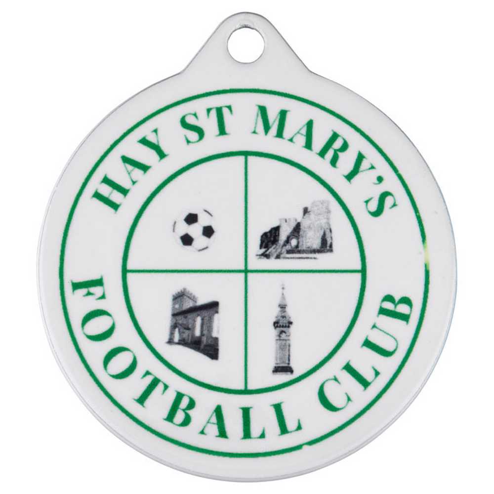 PLAIN WHITE ROUND MEDAL USED FOR SUBLIMATION - 2in - Optimum Teamwear