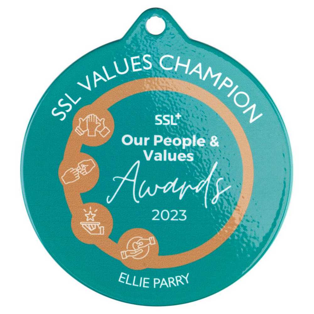 PLAIN WHITE ROUND MEDAL USED FOR SUBLIMATION - 2.75in - Optimum Teamwear