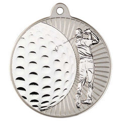 GOLF TWO COLOUR MEDAL MATT SILVER/SILVER - 2in - Optimum Teamwear