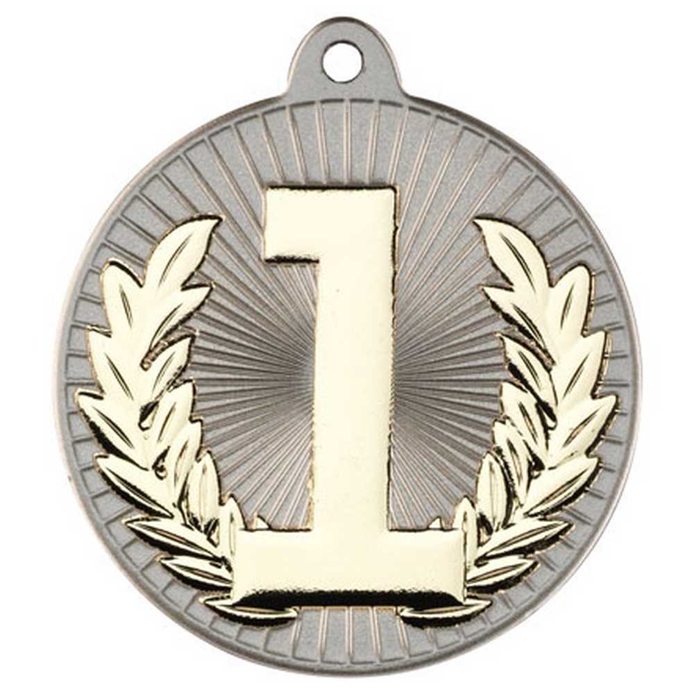TWO COLOUR MEDAL 1ST MATT SILVER/GOLD - 2in - Optimum Teamwear