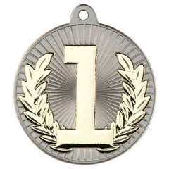 TWO COLOUR MEDAL 1ST MATT SILVER/GOLD - 2in - Optimum Teamwear