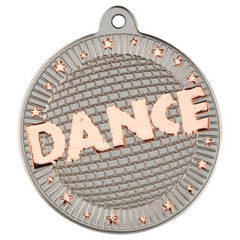 DANCE TWO COLOUR MEDAL MATT SILVER/BRONZE - 2in - Optimum Teamwear
