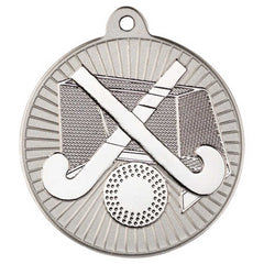 HOCKEY TWO COLOUR MEDAL MATT SILVER/SILVER - 2in - Optimum Teamwear
