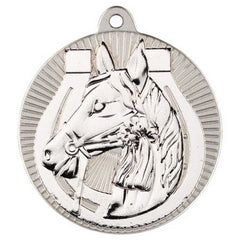 HORSE TWO COLOUR MEDAL MATT SILVER/SILVER - 2in - Optimum Teamwear