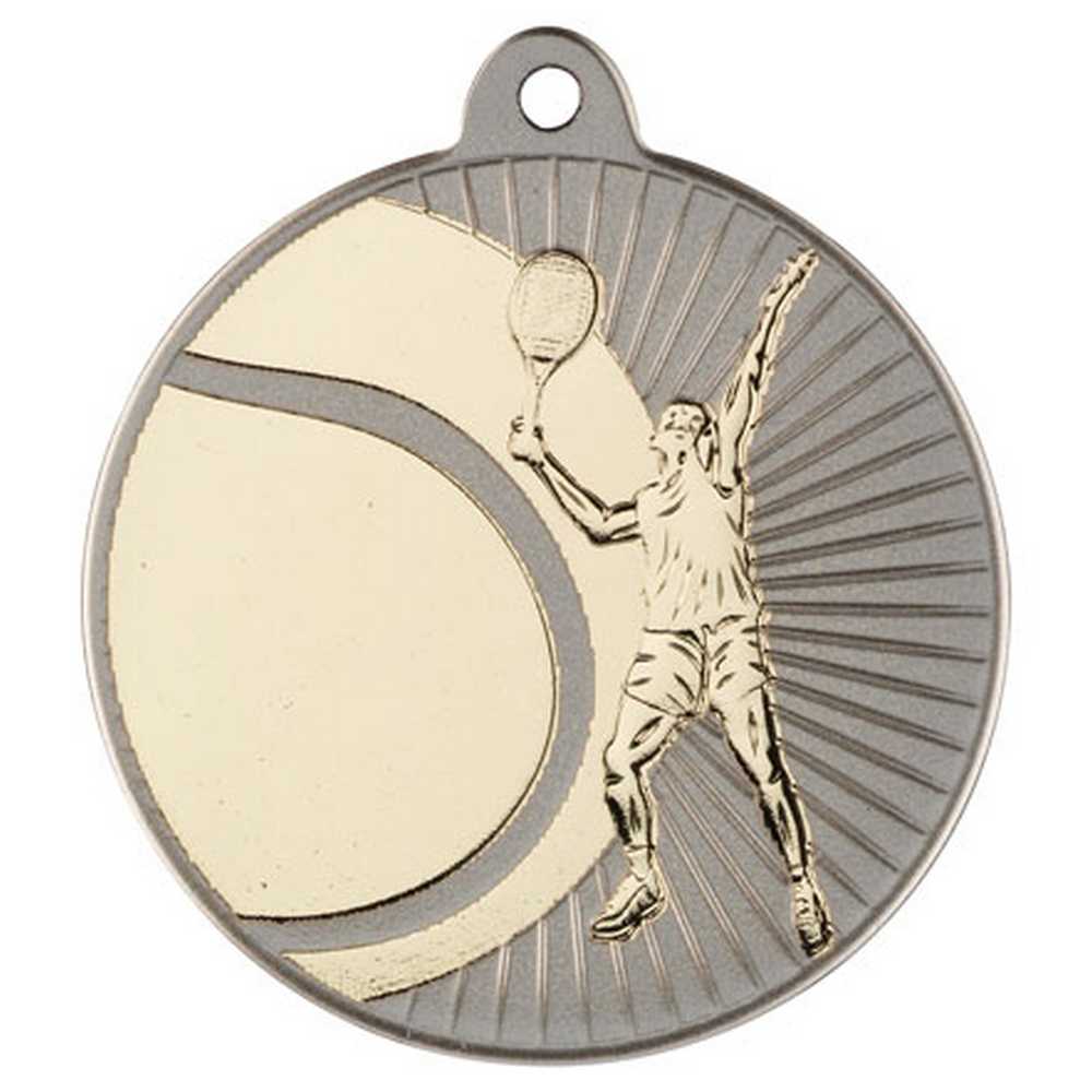 TENNIS TWO COLOUR MEDAL MATT SILVER/GOLD - 2in - Optimum Teamwear