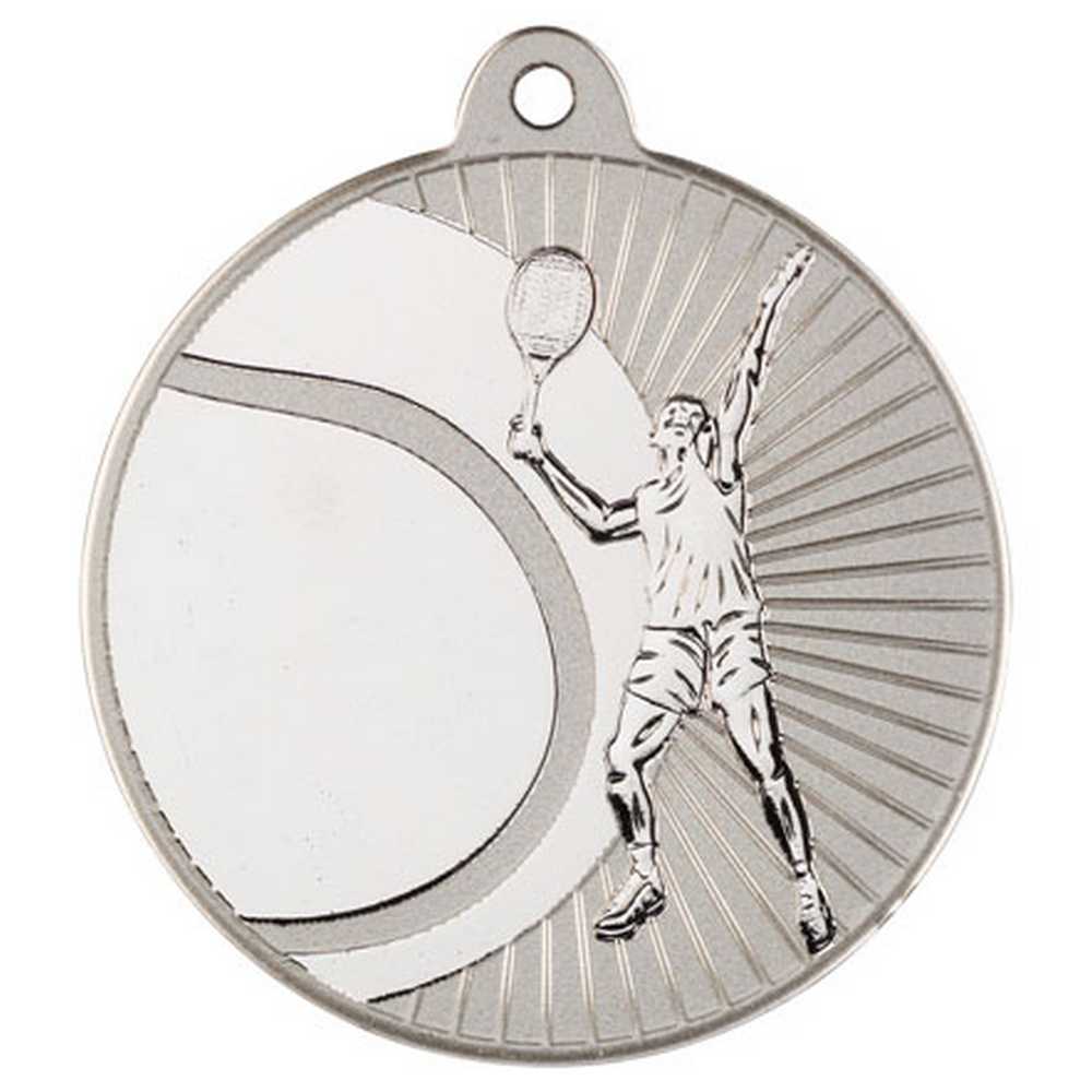 TENNIS TWO COLOUR MEDAL MATT SILVER/SILVER - 2in - Optimum Teamwear