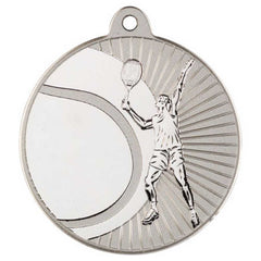 TENNIS TWO COLOUR MEDAL MATT SILVER/SILVER - 2in - Optimum Teamwear