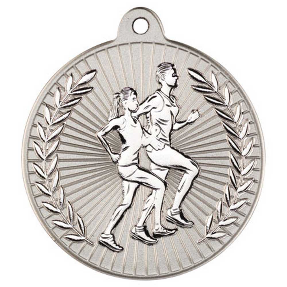 RUNNING TWO COLOUR MEDAL MATT SILVER/SILVER - 2in - Optimum Teamwear