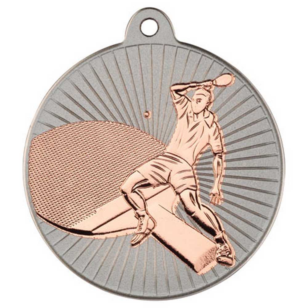 TABLE TENNIS TWO COLOUR MEDAL MATT SILVER/BRONZE - 2in - Optimum Teamwear