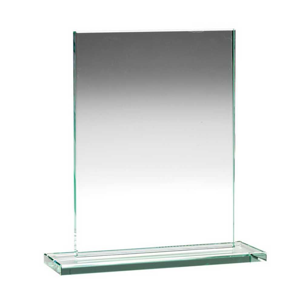 JADE GLASS RECTANGLE PLAQUE (10mm THICK) - 5.5in