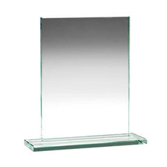 JADE GLASS RECTANGLE PLAQUE (10mm THICK) - 5.5in