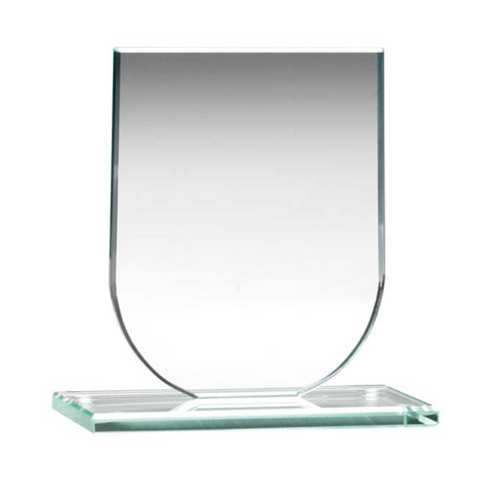 JADE GLASS SHIELD PLAQUE (6mm THICK) - 3.75in