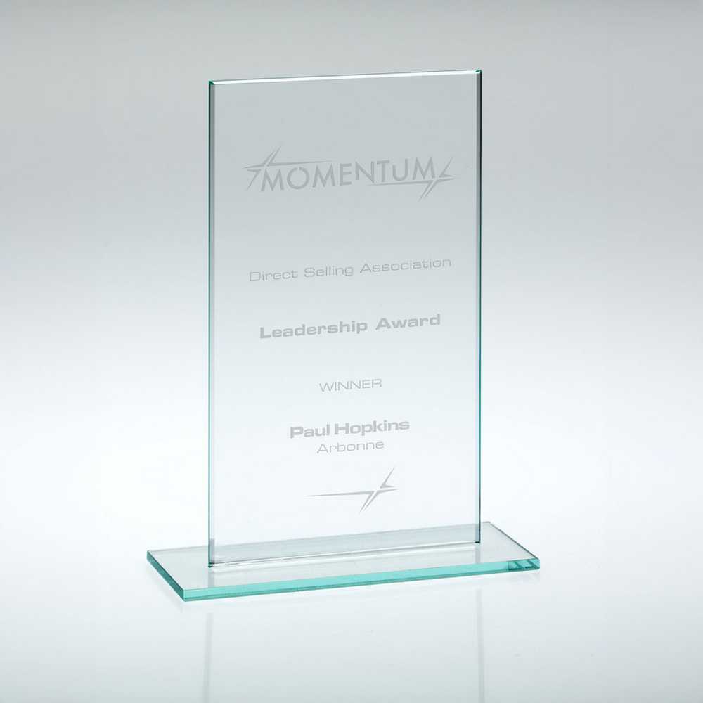 JADE GLASS NARROW PLAQUE (4mm THICK) - 5.5in