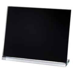 BLACK BACKED CLEAR GLASS LANDSCAPE PLAQUE - 7.5 x 9.5in