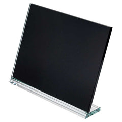 BLACK BACKED CLEAR GLASS LANDSCAPE PLAQUE - 7.5 x 9.5in