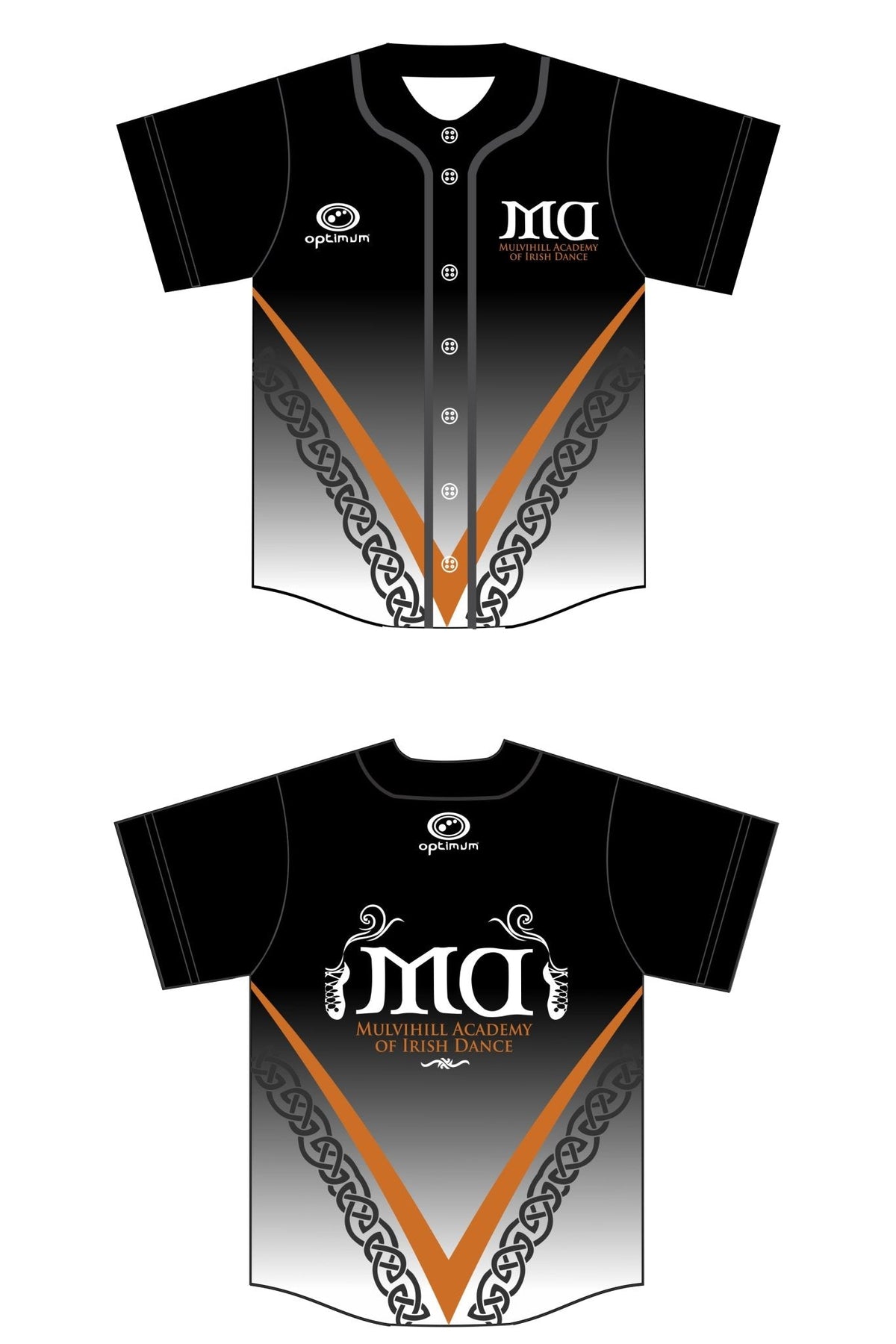 Mulvihill Academy Of Irish Dance Baseball Top - Optimum Teamwear