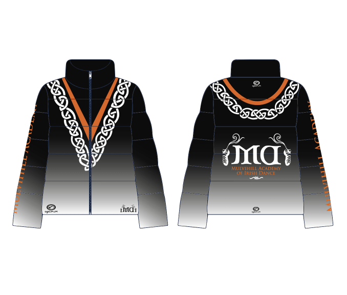 Mulvihill Academy Of Irish Dance Puffer Jacket - Optimum Teamwear