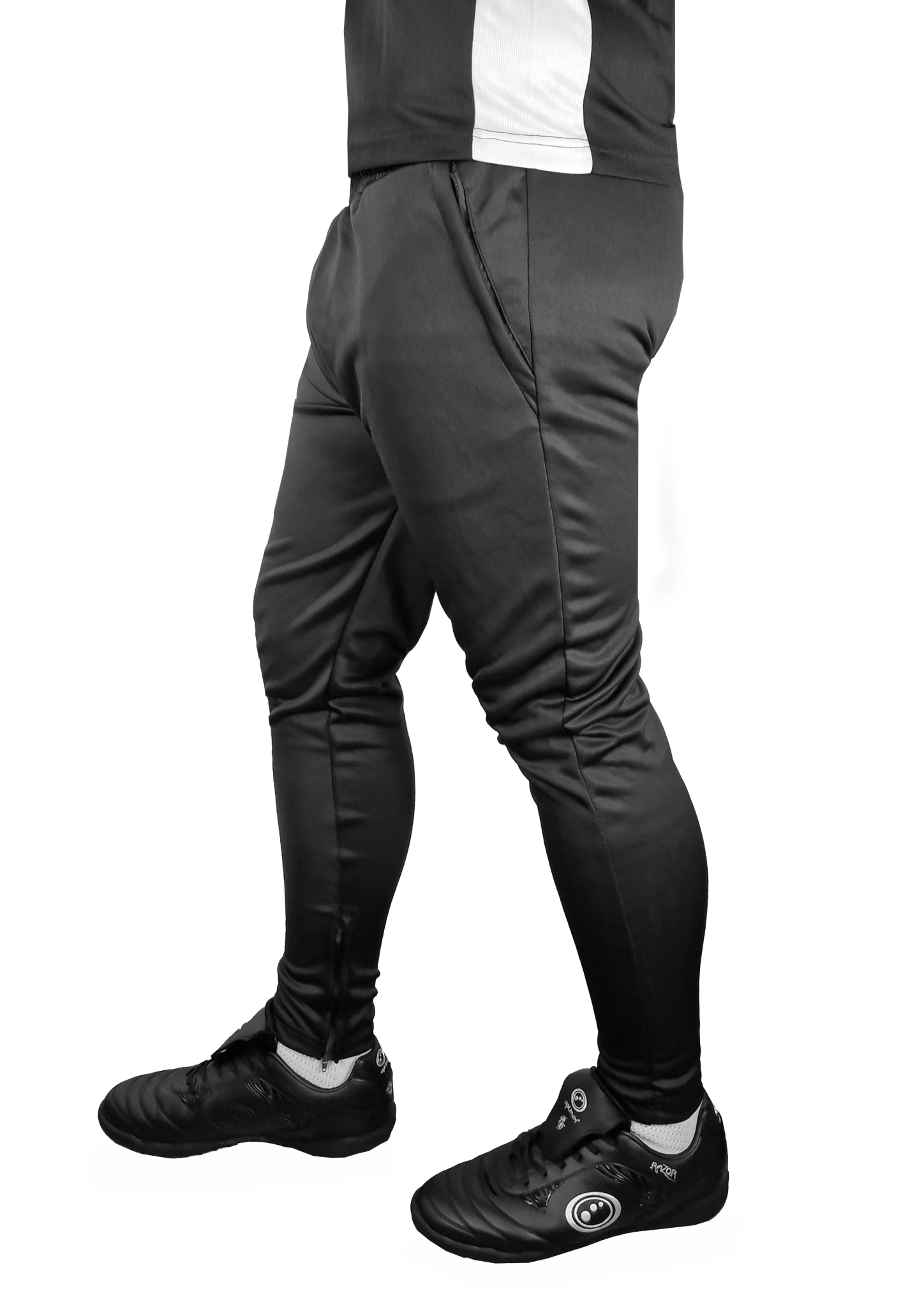 Optimum Tempo Skinny Tapered Jogging Bottoms Black - Optimum Teamwear