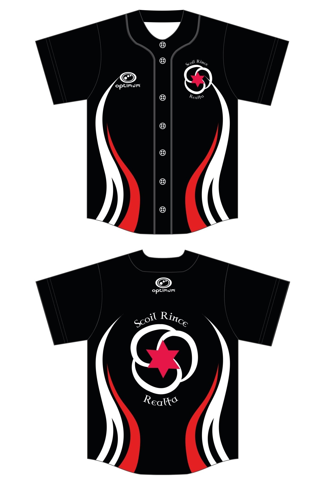 Scoil Rince Realta Baseball Top - Optimum Teamwear