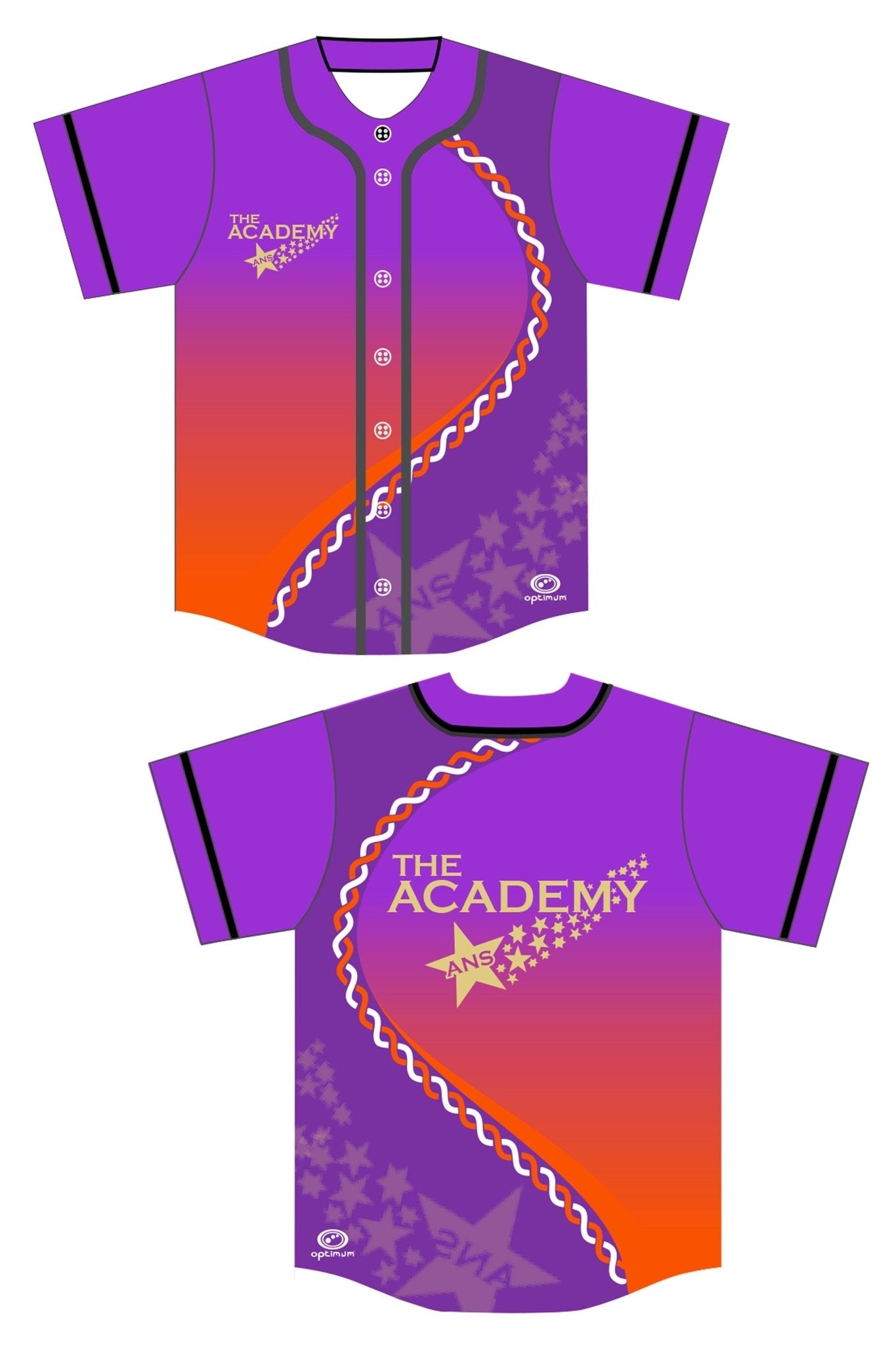 The Academy ANS Baseball Top - Optimum Teamwear